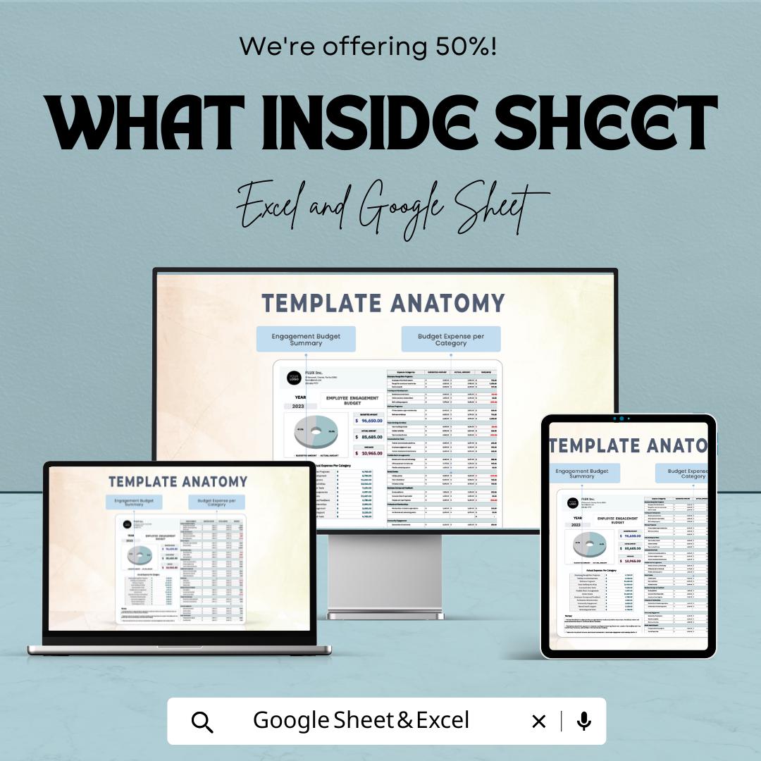Employee Engagement Budget Template | Excel & Google Sheets | HR Budget Planner | Engagement Expense Tracker | Workforce Planning Tool