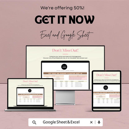 Test Venue and Resource Allocation Sheet | HR Template | Excel & Google Sheets | Exam Planning Tool | Workforce Scheduling Sheet