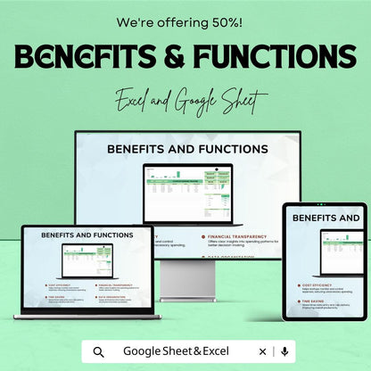 Startup Expense Tracker Template | Small Business Budget and Expense Tracker for Excel & Google Sheets | Financial Dashboard