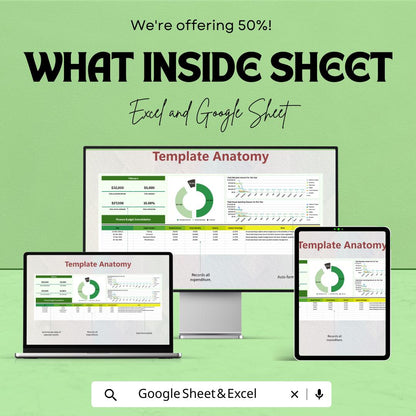Finance Budget Consolidation Sheet for Google Sheets and Excel - Effortless Financial Tracking & Reporting Template