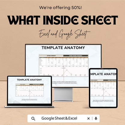 Expense Tracking Spreadsheet Template | Monthly Budget Planner | Excel & Google Sheets Finance Tracker