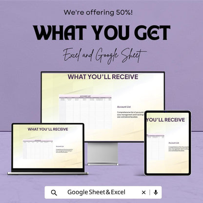 Ledger Workbook Template | Accounting Ledger Spreadsheet | Bookkeeping Tracker Template | Excel & Google Sheets |