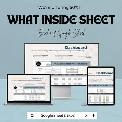 Onboarding Milestone Tracker HR Template | Employee Onboarding Progress Tracker | New Hire Milestone Spreadsheet
