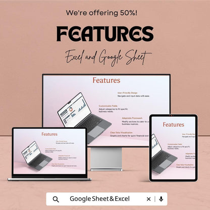 Performance Dashboard Template | KPI Dashboard Spreadsheet | Business Performance Tracker | Data Analysis Dashboard