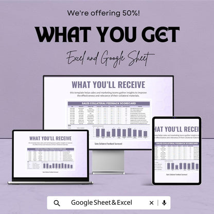 Sales Collateral Feedback Scorecard Template | Marketing Collateral Review Sheet | Sales Material Assessment | Feedback and Scoring Template