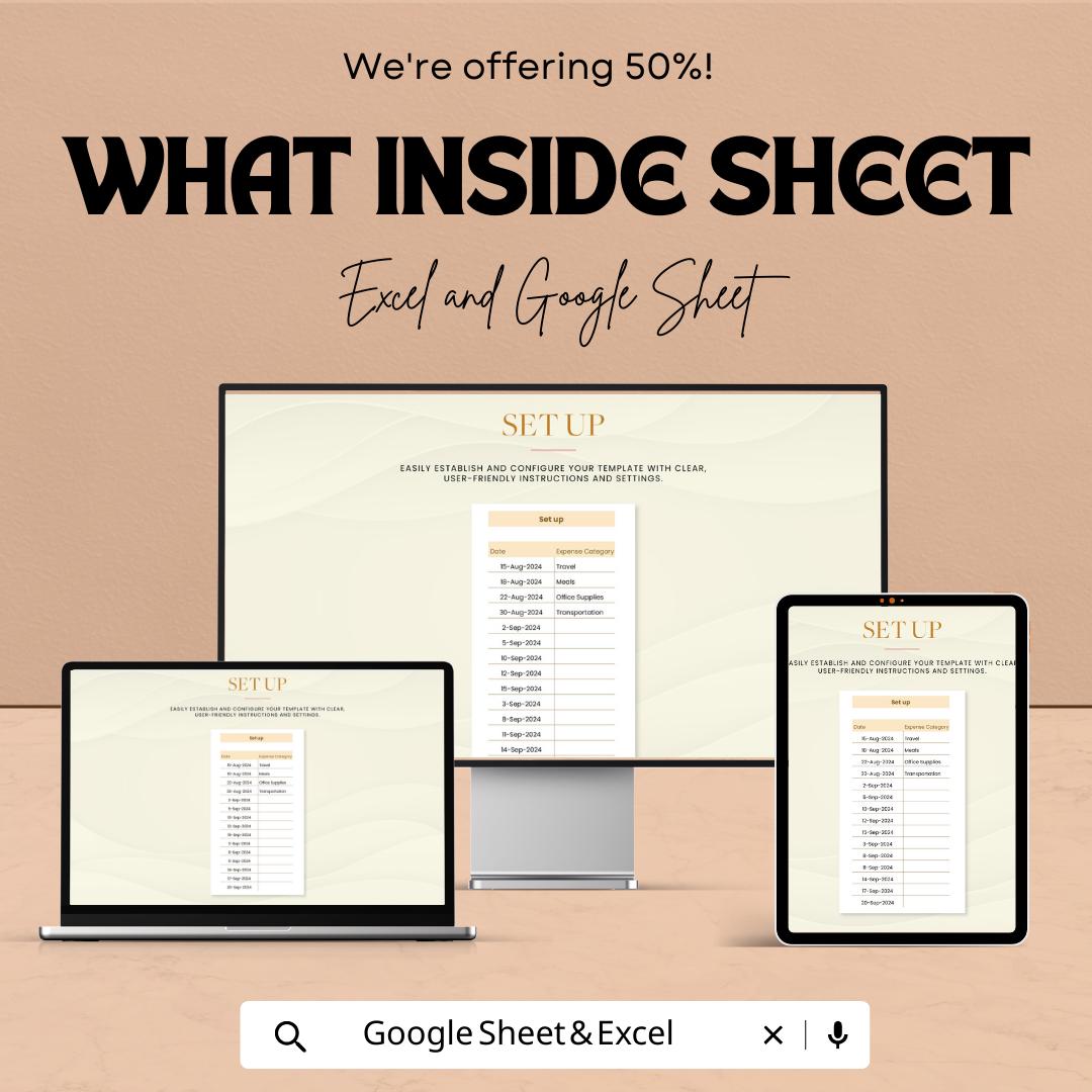 Expense Reimbursement Template | Expense Claim Form | Employee Expense Tracker | Excel and Google Sheets Reimbursement Tracker