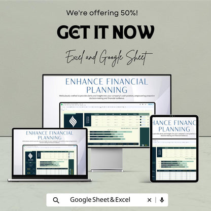 12 Week Cashflow Forecast Template | Short-Term Cash Flow Planner Excel & Google Sheets | Weekly Cashflow Tracker | Business Budget Template