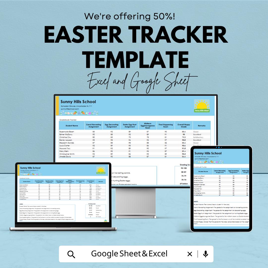 Easter Tracker Template for Teachers | Lesson Plan, Attendance and Behavior Tracker | School Activity Planner