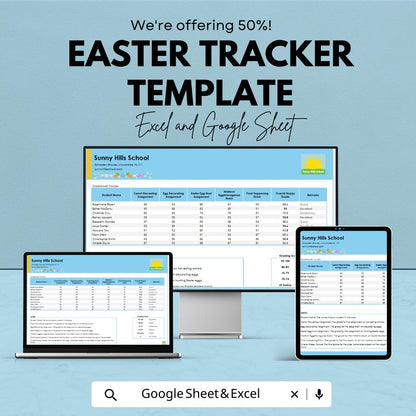 Easter Tracker Template for Teachers | Lesson Plan, Attendance and Behavior Tracker | School Activity Planner