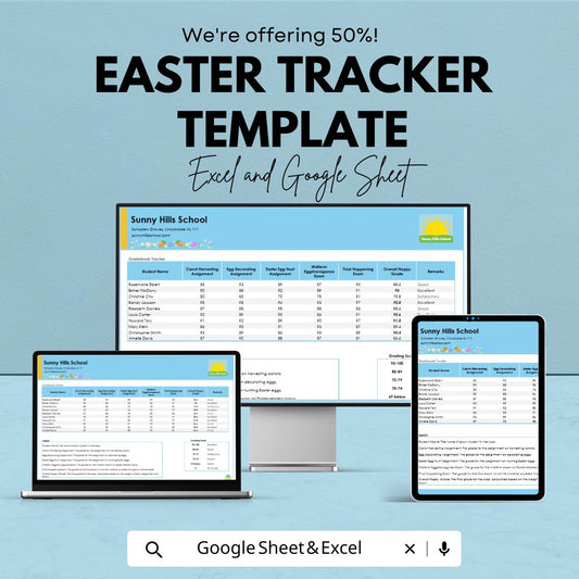 Easter Tracker Template for Teachers | Lesson Plan, Attendance and Behavior Tracker | School Activity Planner