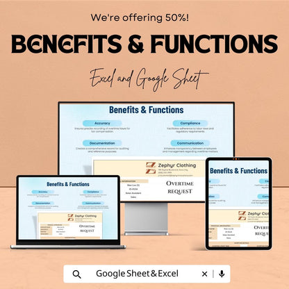 Overtime Request Form - Editable Excel & Google Sheets Template for Employee Overtime Tracking