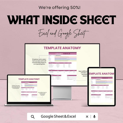 SMART Goals Template | Goal Planner | Action Plan Tracker | Productivity Planner | Personal & Business Goal Setting Tool