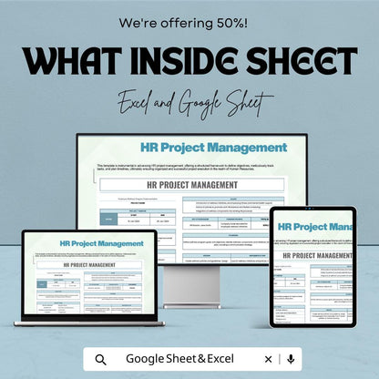 HR Project Management Template | HR Project Planner | Human Resources Project Tracker | HR Workflow Management
