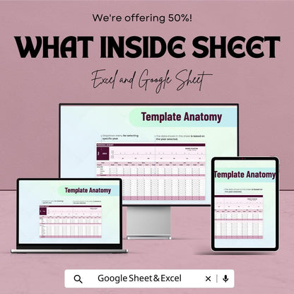 Personal Budget Sheet | Monthly & Yearly Budget Planner | Excel and Google Sheet Template | Finance Tracker | Budget Spreadsheet