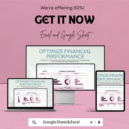 Expense to Sales Ratio Sheet - Excel & Google Sheet Template for Financial Analysis and Profit Optimization