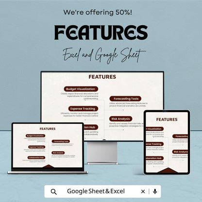 Financial Planning Project Roadmap Template | Financial Strategy Spreadsheet | Project Planning Template | Excel & Google Sheets |