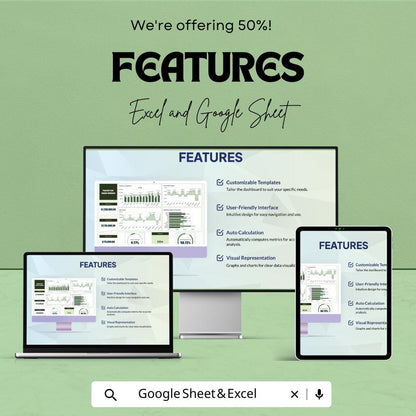 Financial Trend Analysis Dashboard Template | Business KPI Dashboard, Revenue & Expense Trends, Finance Analytics Sheet