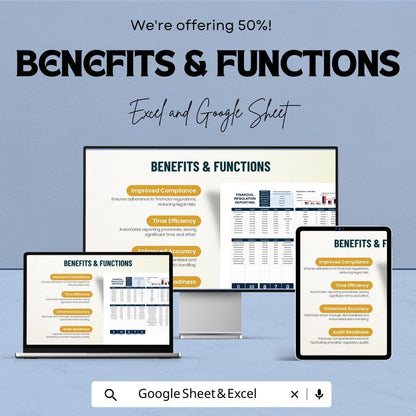 Financial Regulation Reporting Template | Regulatory Reporting Sheet | Finance Audit Documentation Tool