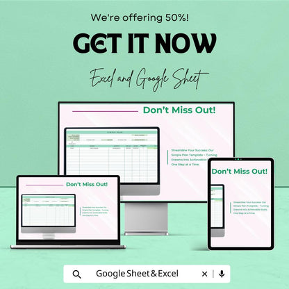 Simple Plan Sheet | Project Planning Template in Excel & Google Sheets