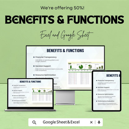 Financial Budget and Cost Comparison Sheet | Income vs Expense Tracker | Excel and Google Sheet Template | Digital Download