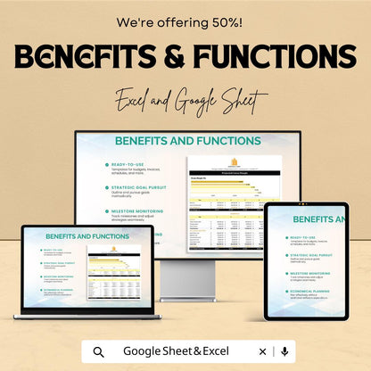 Projected Gross Margin Template | Gross Margin Calculator | Profit Forecasting Tool | Business Financial Planning Template