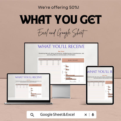 Bar Chart Sheet - Excel & Google Sheets | Data Visualization | Financial Tracker | Bar Chart Spreadsheet