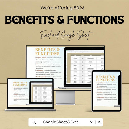 Quarterly Financial Review Template | Business Performance Dashboard | KPI Tracking | Financial Statement Review Template