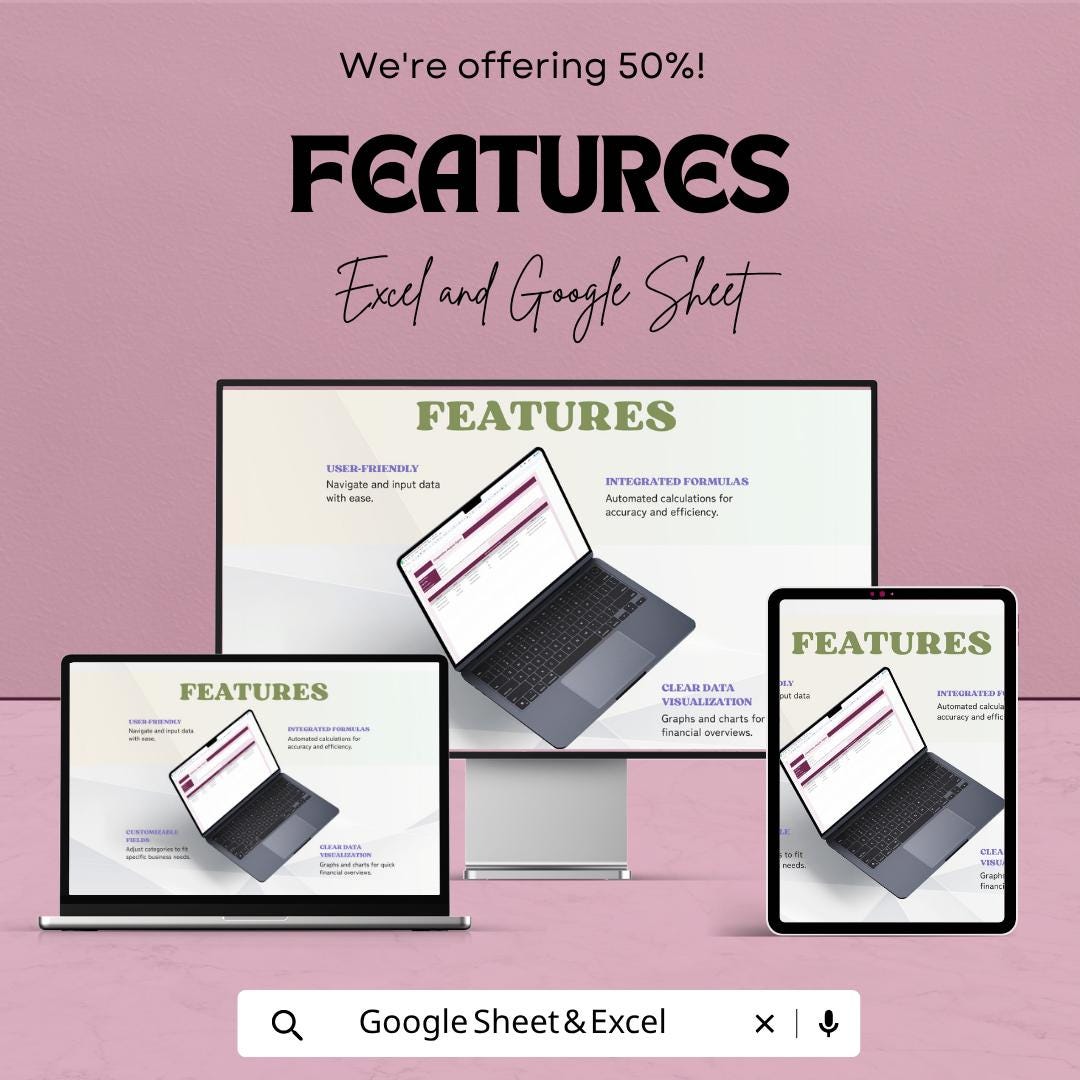 Competitive Analysis Report Template | Market Research Spreadsheet | Competitor Tracking Report | Business Strategy Template |