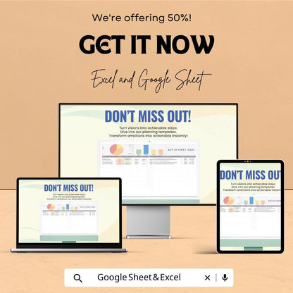 KPI Scorecard Sheet | Excel & Google Sheets Template | Track Key Performance Indicators | Business KPI Tracker | Performance Metrics Tool