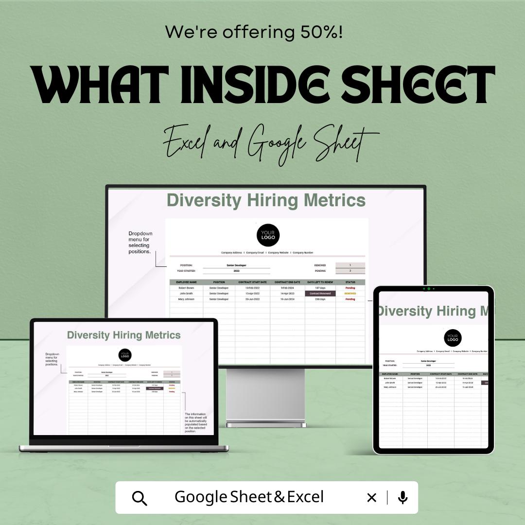 Contract Renewal Reminder Tool HR Template , Employee Contract Tracker, HR Contract Management Spreadsheet, Staff Renewal Tracker