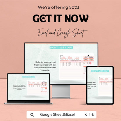 Administration Expense Tracker Template | Excel & Google Sheets | Business Expense Spreadsheet | Budget Tracker | Financial Management