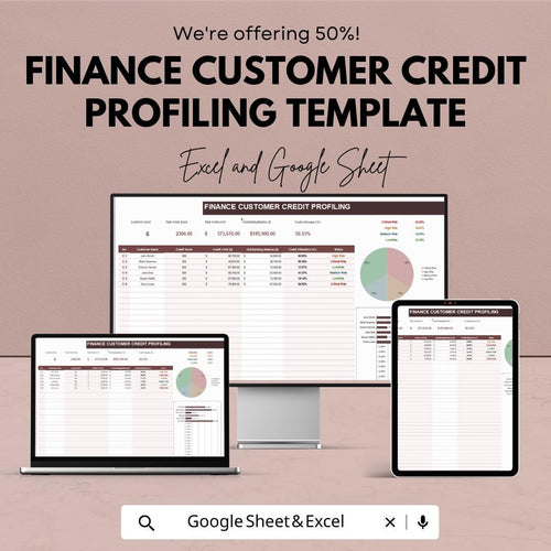 Finance Customer Credit Profiling Template | Credit Score Dashboard | Customer Credit Report Tracker