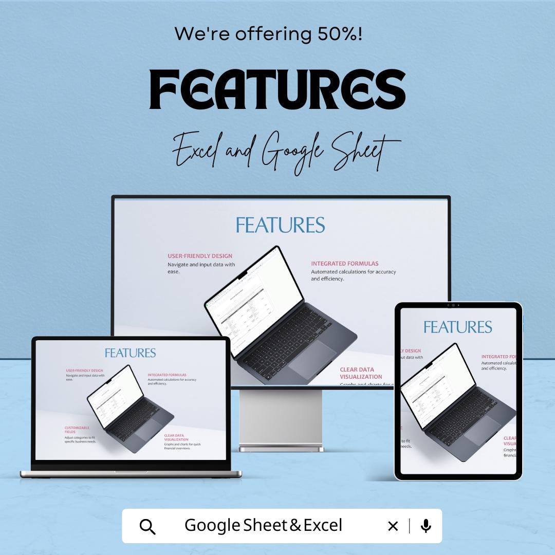 Personal Balance Sheet | Excel and Google Sheet | 50% OFF | Track Assets & Liabilities Template