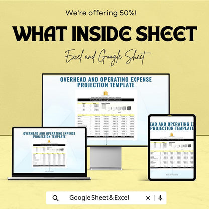 Overhead and Operating Expense Projection Sheet - Google Sheets Template for Budget Planning, Financial Forecasting, Expense Management