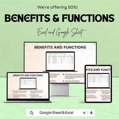 Sales Proposal Costing Sheet Template | Estimate, Quote & Budget Tracker | Project Costing Calculator | Sales Cost Sheet Template