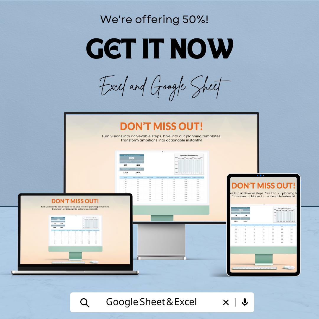 Sales Lead Conversion Tracker, Conversion Rate Spreadsheet, Sales Funnel Tracker, Lead Conversion Dashboard, Excel Google Sheets
