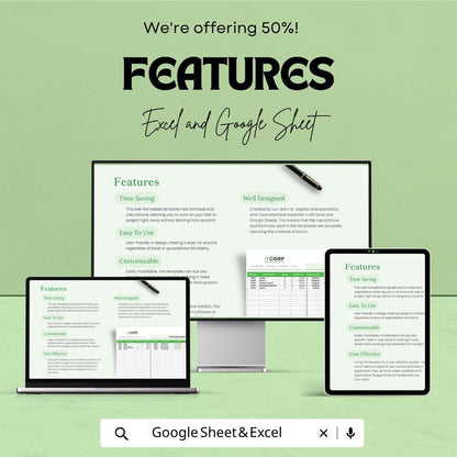 Purchase Order Log Template | IT Purchase Tracker Excel | PO Tracking Sheet | Order Management Spreadsheet | Google Sheets Purchase Log