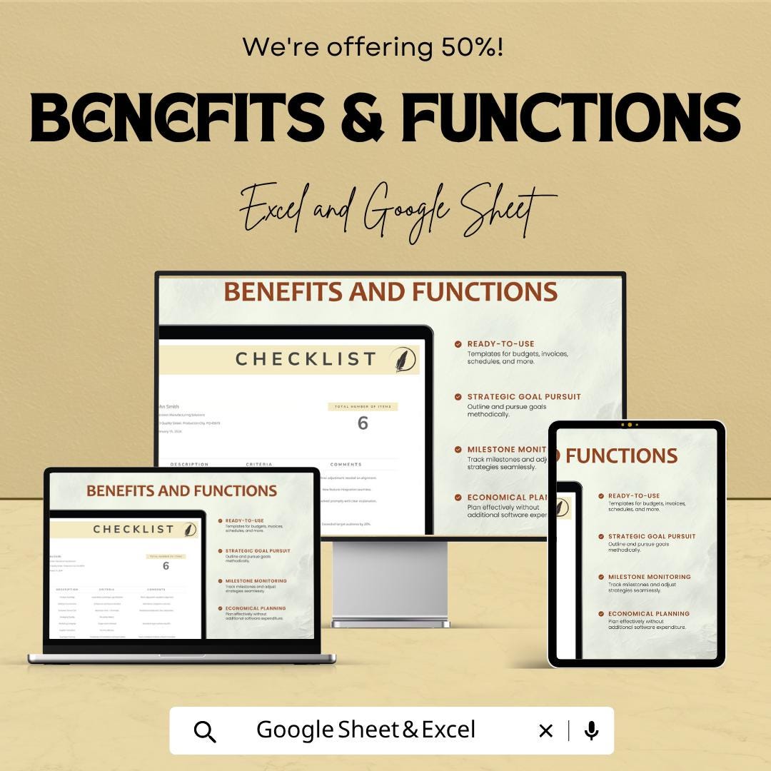 Quality Control Checklist Template | Startup QA Checklist | Inspection Checklist Spreadsheet | Quality Assurance Tracker