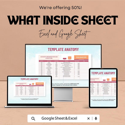 Account Organization Template | Chart of Accounts Template | Accounting Structure Spreadsheet | Financial Organization Planner