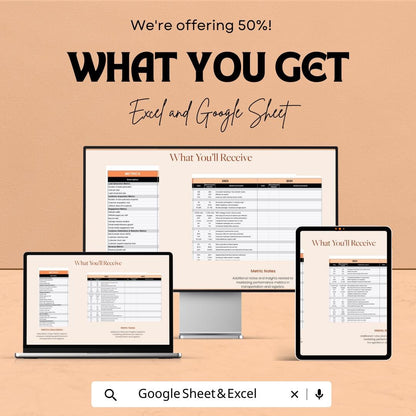 Marketing Dashboard Template | Transport and Logistics KPI Tracker | Excel & Google Sheets Marketing Report | Analytics Performance Sheet