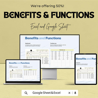 Talent Pool Tracking Sheet HR Template | Excel and Google Sheets | Candidate Tracking Spreadsheet | Recruitment & Hiring Tracker
