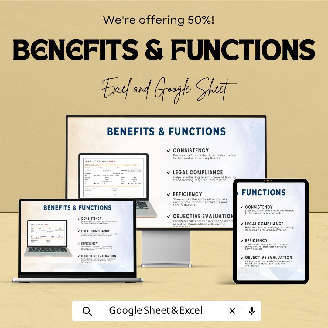 Application Form Template | Job Application Spreadsheet | Employee Recruitment Form | Excel & Google Sheets Application Tracker |