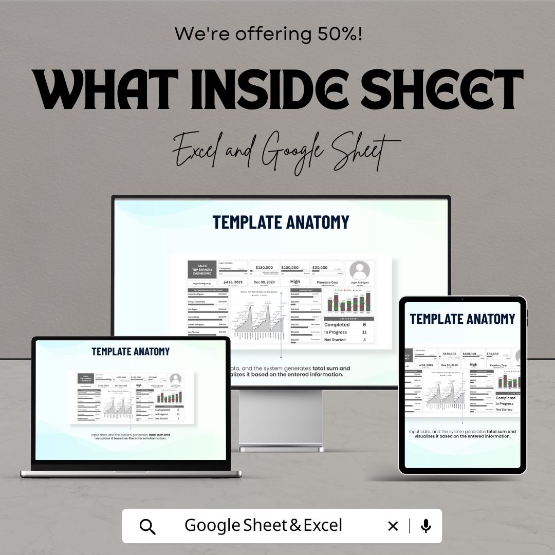 Sales Top Earners Dashboard - Excel & Google Sheets | Track Performance and Earnings