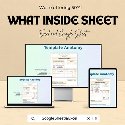 Standard Delivery Note Template | Editable Delivery Form | Excel & Google Sheets | Business Shipping Template | Printable Delivery Note