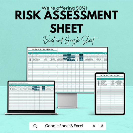 Risk Assessment Sheet - Excel & Google Sheet Template for Comprehensive Risk Management