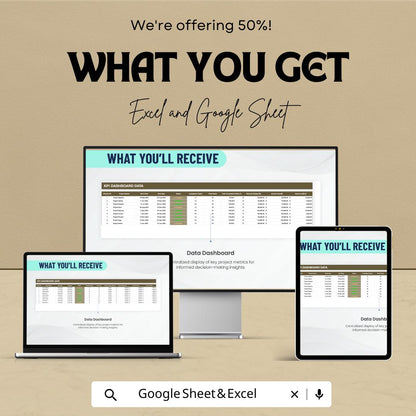 Project Management KPI Dashboard Template | Performance Dashboard | Project Metrics and KPI Reporting Template