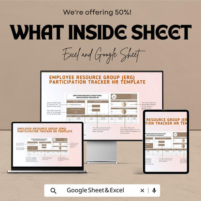 Diversity and Inclusion Initiative Impact Tracker HR Sheet | Excel & Google Sheets Template for HR and Workplace Inclusion