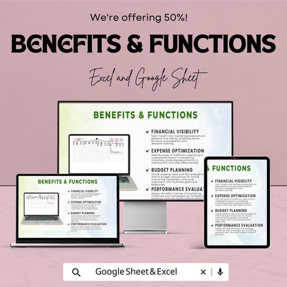 Marketing Quarterly Expense Report Template, Marketing Budget Tracker, Excel & Google Sheets Expense Dashboard, Quarterly Finance Report