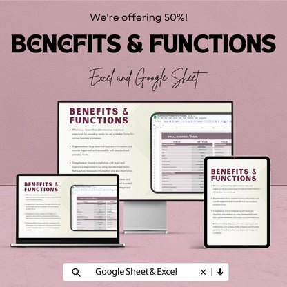 Small Business Printable Forms Template | Business Forms Bundle | Small Business Worksheets | Printable Office Forms