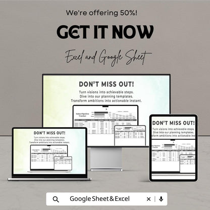 Sales Pipeline Tracker Template, CRM Sales Spreadsheet, Deal Tracking Sheet, Sales Forecast Tracker, Excel and Google Sheets